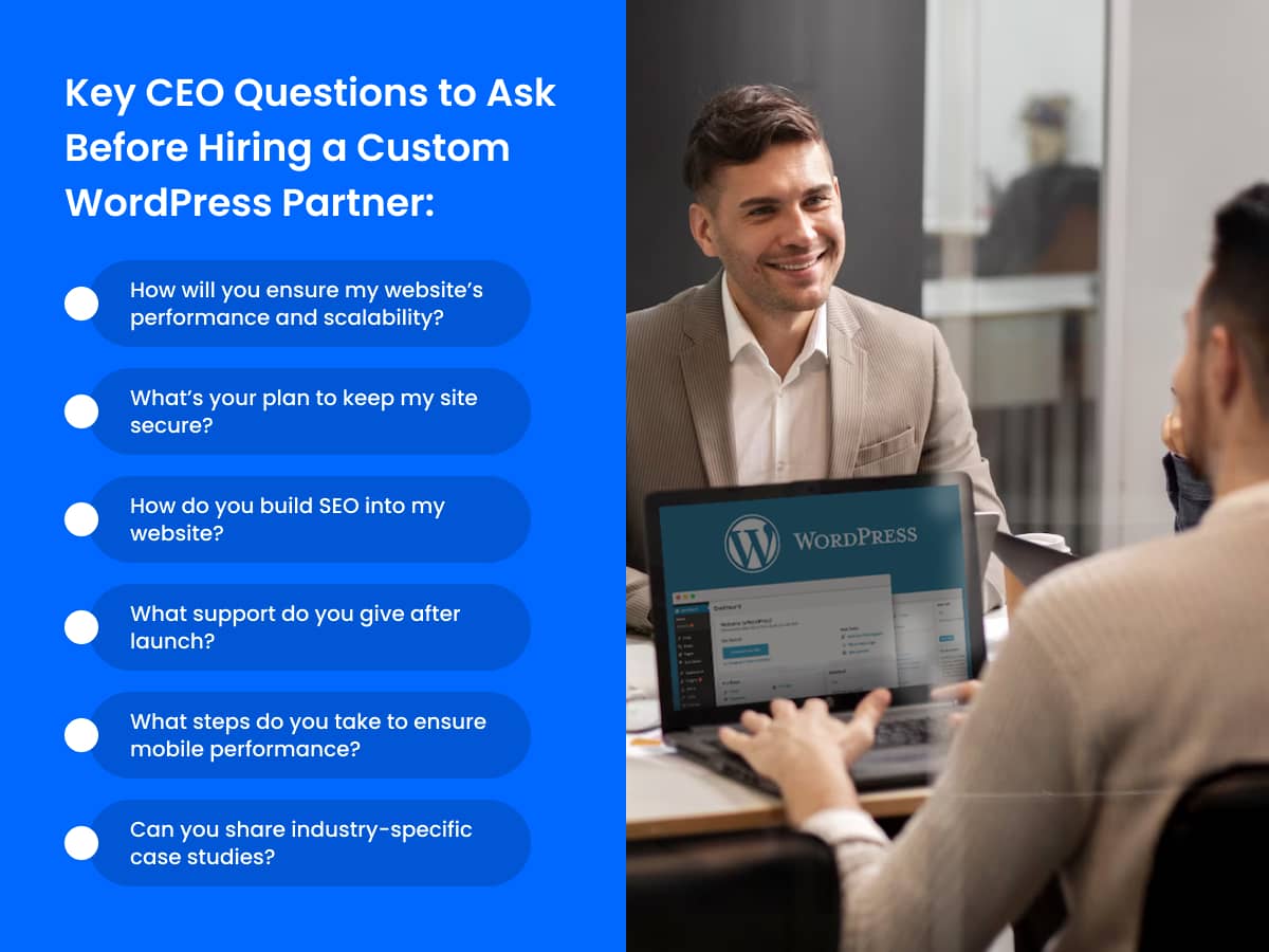 Question to ask before signing partner for wordpress 